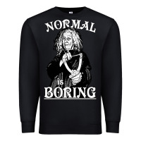 Black Limited Edition Grandma Addams (Frump)- Normal Is Boring Premium Sweatshirt - tuanDangUi