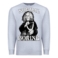 Heather Grey Limited Edition Grandma Addams (Frump)- Normal Is Boring Premium Sweatshirt - tuanDangUi
