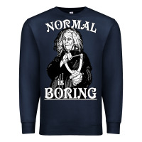 Navy Limited Edition Grandma Addams (Frump)- Normal Is Boring Premium Sweatshirt - tuanDangUi
