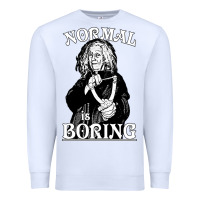 White Limited Edition Grandma Addams (Frump)- Normal Is Boring Premium Sweatshirt - tuanDangUi