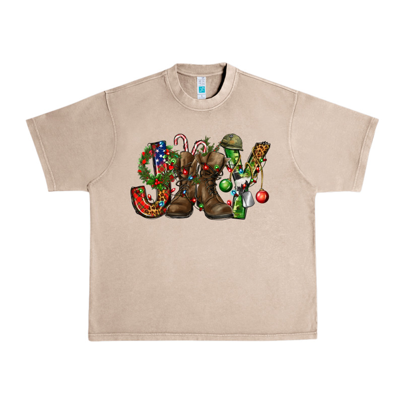 Army Christmas Joy Urban Heavy Tee by NancyCooperArtShop | Teevron