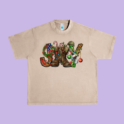 Army Christmas Joy Urban Heavy Tee Designed By Nancycooperartshop
