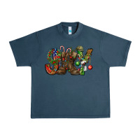 Midnight Navy Army Christmas Joy Urban Heavy Tee - NancyCooperArtShop