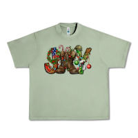 Oil Green Army Christmas Joy Urban Heavy Tee - NancyCooperArtShop