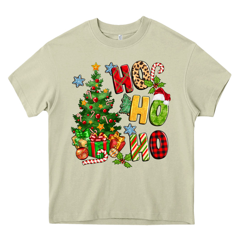 Ho Ho Ho Christmas Heavy Core Tee by MaliasSmallBusiness | Teevron
