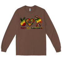 Chestnut peace love juneteenth Long Sleeve Tee - CowGirlArtShop