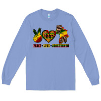 Colony Blue peace love juneteenth Long Sleeve Tee - CowGirlArtShop