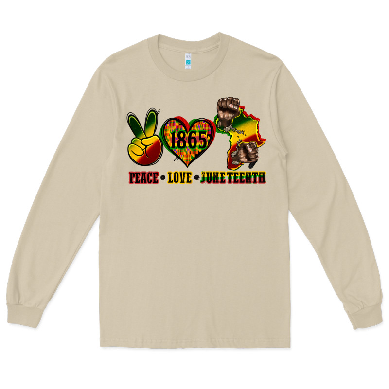 Peace Love Juneteenth Long Sleeve Tee by CowGirlArtShop | Teevron