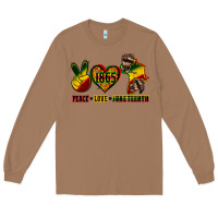 Toasted Coconut peace love juneteenth Long Sleeve Tee - CowGirlArtShop