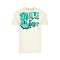 Vintage Arctic Give Cancer the boot Ovarian Cancer teal ribbon Vintage Tee - NancyCooperArtShop