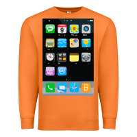 Carrot cell phone smartphone mobile app halloween costume Premium Sweatshirt - tuanDangUi