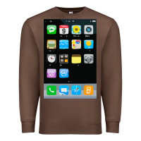 Chestnut cell phone smartphone mobile app halloween costume Premium Sweatshirt - tuanDangUi