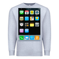 Heather Grey cell phone smartphone mobile app halloween costume Premium Sweatshirt - tuanDangUi
