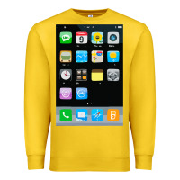 Lemon cell phone smartphone mobile app halloween costume Premium Sweatshirt - tuanDangUi
