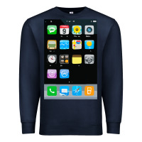 Navy cell phone smartphone mobile app halloween costume Premium Sweatshirt - tuanDangUi