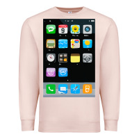 Pale Pink cell phone smartphone mobile app halloween costume Premium Sweatshirt - tuanDangUi