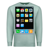 Seafoam cell phone smartphone mobile app halloween costume Premium Sweatshirt - tuanDangUi