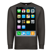 Smoke cell phone smartphone mobile app halloween costume Premium Sweatshirt - tuanDangUi