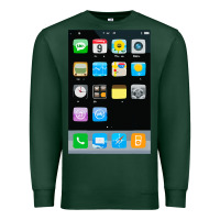 Sports Green cell phone smartphone mobile app halloween costume Premium Sweatshirt - tuanDangUi
