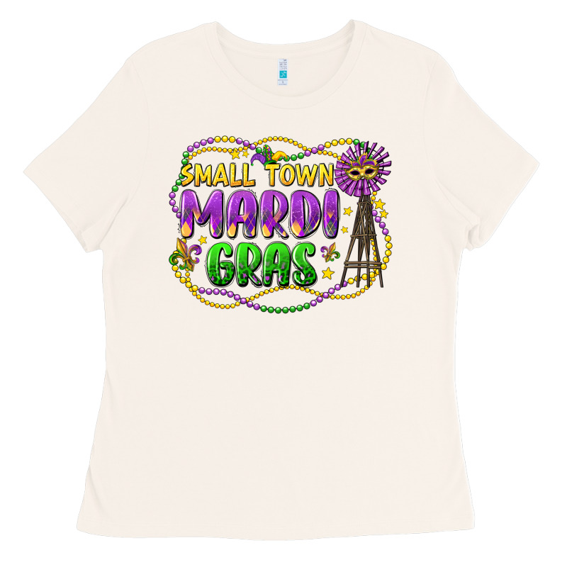 Small Town Mardi Gras Ladies Tee by LillyAllenDesigns | Teevron