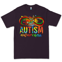 Plum autism awareness butterfly infinity symbol Premium Tee - LillyAllenDesigns
