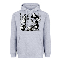 Heather Grey monokuma 1 Heavyweight Hoodie - tuanDangUi