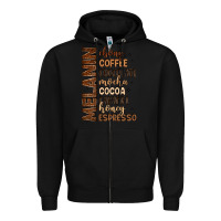 Black melanin shades of brown Zipper Hoodie - LillyAllenDesigns
