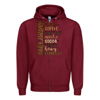Burgundy melanin shades of brown Zipper Hoodie - LillyAllenDesigns