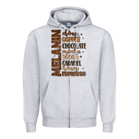 Heather Grey melanin shades of brown Zipper Hoodie - LillyAllenDesigns