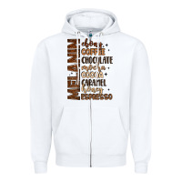 White melanin shades of brown Zipper Hoodie - LillyAllenDesigns