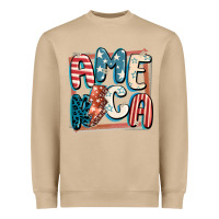America With Lightning Bolt 4th Of July Heavyweight Sweatshirt | Teevron