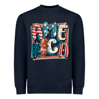 Navy America with lightning bolt 4th of july Heavyweight Sweatshirt - FaDigitalArtStudio