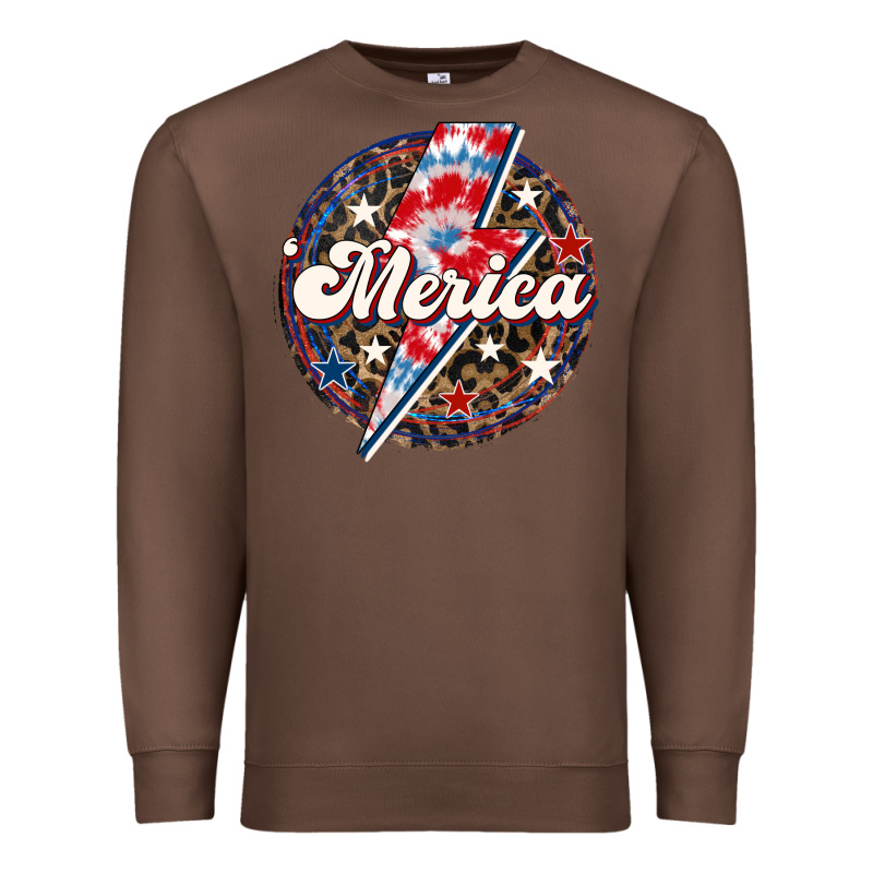 Western Merica Patriotic Premium Sweatshirt by LillyAllenDesigns | Teevron