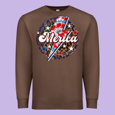 Western Merica Patriotic Premium Sweatshirt Designed By Lillyallendesigns