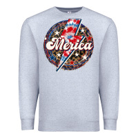Heather Grey Western Merica Patriotic Premium Sweatshirt - LillyAllenDesigns