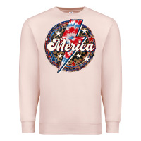 Pale Pink Western Merica Patriotic Premium Sweatshirt - LillyAllenDesigns