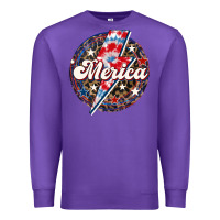 Purple Western Merica Patriotic Premium Sweatshirt - LillyAllenDesigns