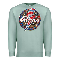 Seafoam Western Merica Patriotic Premium Sweatshirt - LillyAllenDesigns