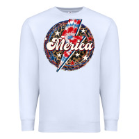 White Western Merica Patriotic Premium Sweatshirt - LillyAllenDesigns