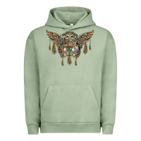 Pigment Oil Green native dream catcher with owl Urban Hoodie - BarkalooDesign