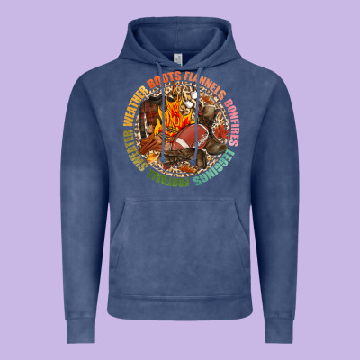 Boots Flannels Bonfires Leggins Football Vintage Hoodie Designed By Nancycooperartshop