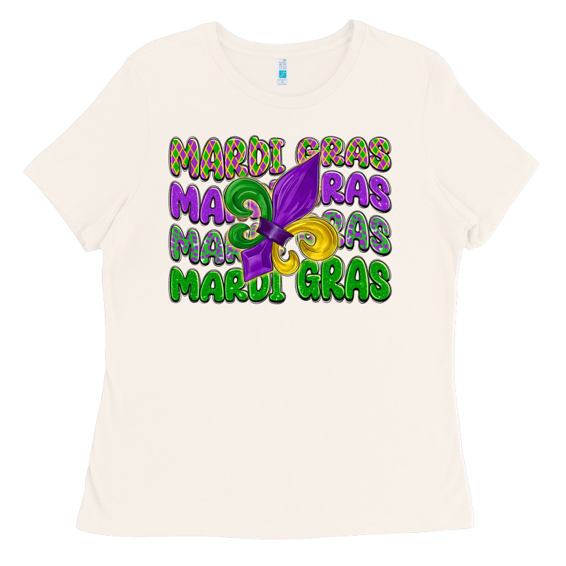 Mardi Gras With Fleur De Lis Ladies Tee by LillyAllenDesigns | Teevron