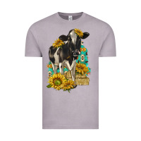 Sunflowers Cow Vintage Tee | Teevron