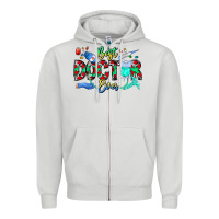 Dove Grey Best Doctor Ever Zipper Hoodie - CowhideDigitalArt