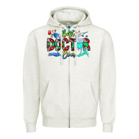 Oatmeal Heather Best Doctor Ever Zipper Hoodie - CowhideDigitalArt