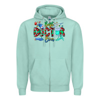 Seafoam Best Doctor Ever Zipper Hoodie - CowhideDigitalArt