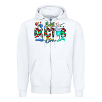White Best Doctor Ever Zipper Hoodie - CowhideDigitalArt