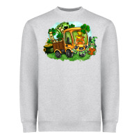 Heather Grey truck saint patricks day Heavyweight Sweatshirt - FaDigitalArtStudio