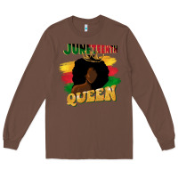 Chestnut juneteenth queen black woman afro queen Long Sleeve Tee - CowGirlArtShop