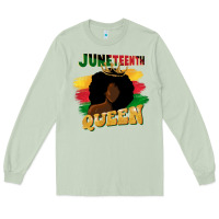 Matcha juneteenth queen black woman afro queen Long Sleeve Tee - CowGirlArtShop